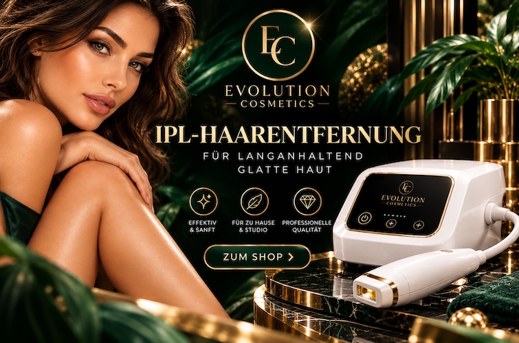 ipl haarentfernung in grün und gold